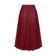 thumbnail image 3 of Women's High Waisted Tulle Maxi Skirt Multi Layered Mesh Pleated A-Line Long Skirt Flowy Lightweight Elegant Formal Wedding Guest Party Cocktail Special Event, 3 of 6