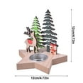 DGHM Candle Holders,Christmas Wooden Candlestick Desktop Ornaments
