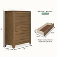 thumbnail image 6 of Evolur Oakley Tall Chest, Hickory, 6 of 6