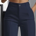 thumbnail image 5 of WRKEKC Dress Pants Women High Waisted Straight Leg Flowy Suit Pants with Pockets Office Business Work Trousers, 5 of 8
