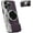 A Dark Purple, variant on Integrated Camera Phone Case for iPhone 15 Pro Max, Cute 3D Cartoon Retro Bluetooth Camera Phone Case with Mirror Hard PC Back Cover + Soft TPU Protector Compatible with Magsafe Black