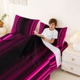 thumbnail image 4 of meiyoeat Modern Pink Striped Full Size Sheets, Luxury Dark Gradient Bed Sheets for Boys, Pink, 4pcs, 1 Flat Sheet, 1 Fitted Sheet and 2 Pillowcases, 4 of 6