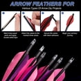 thumbnail image 4 of Arrows Spin Vanes, 50 Pack 1.8 Inch Plastic Arrow Fletching for DIY Shooting Purple, 4 of 5