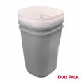 thumbnail image 3 of Bote de Basura Chico 2 Pack con Tapa Balancín  - Basurero de Plástico Resistente, Papelera para Baño, Cocina y Oficina (Blanco), 3 of 4