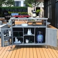 thumbnail image 2 of Stainless Steel Top Outdoor Storage Table with Open Shelf for Quick Access Items in Outdoor Kitchens, 2 of 5