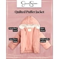thumbnail image 6 of Jessica Simpson Baby Girls Puffer Jacket Sherpa Lined Hood Quilted Winter Coats, 6 of 7