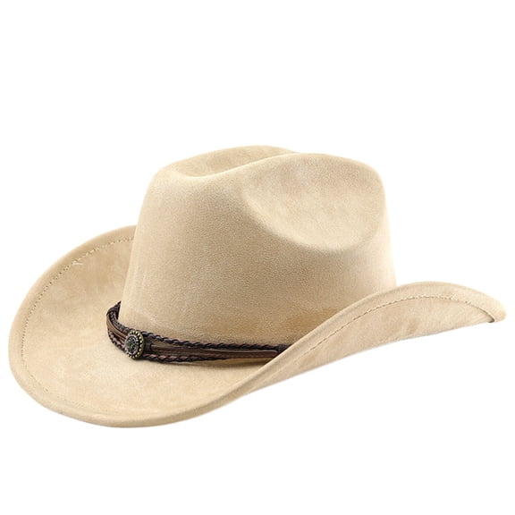 SRZYMJ Western Cowboy Hat With Curved Brim for And Outdoor Adventure Travel