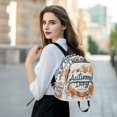 thumbnail image 6 of FORMRS Mini Backpack Purse for Women Quilted Travel Daypack Casual Shoulder Bag, Autumn Day with Cocoa Pattern, 6 of 7