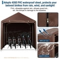 thumbnail image 4 of BeesClover Abri de Rangement pour Vélo Imperméable avec Protection UV de 98 % - 3 Tailles pour Vélos de 1 à 6, Auvent Robuste Style Garage pour Vélo avec Housses de Rechange pour Usage Extérieur, 4 of 7