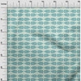 thumbnail image 3 of oneOone Cotton Poplin Sky Blue Fabric Asian Block Print Sewing Material Print Fabric By The Yard 56 Inch Wide, 3 of 4