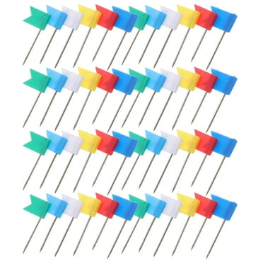 100Pcs Colored Flag Tacks Push Pins Thumb Tacks Small Thumbtacks Country Map Push Pin