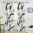 thumbnail image 6 of Black Birds and Flowers Thermal Insulated Blackout Curtain 84x42in Sun Blocking for Bathroom, Bedroom, Living Room, 6 of 8