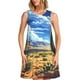 thumbnail image 1 of Balery Western Desert Cactus Vestidos de verano para mujer con estampado: vestido holgado sin mangas, vestido playero informal y cómodo para días calurosos., 1 of 7