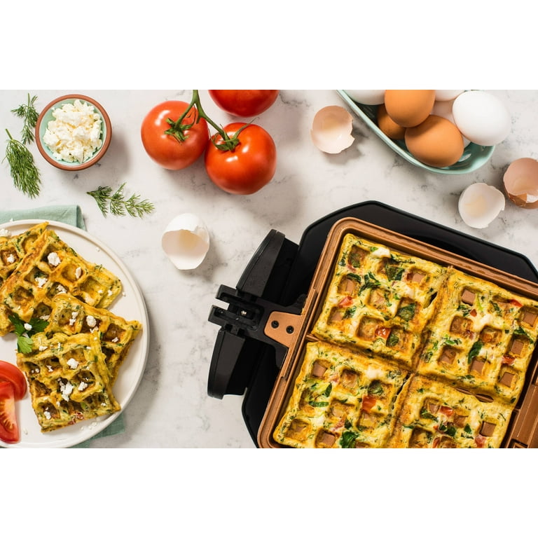 Bella 4 slice rotating black belgian waffle maker online