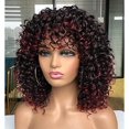 thumbnail image 2 of 1 pieza de peluca para mujer, pelo ondulado rizado corto brasileño, peluca esponjosa nueva JAMW Sencillez, 2 of 5