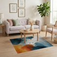 thumbnail image 3 of ODIKA 4'x6' Washable Area Rug Front Abstract Door Brushstroke Watercolor Swirls Bedside Beige for Home Office, Under Desk, Non-Slip Chair-Friendly, Flatwoven, 3 of 7
