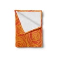 thumbnail image 2 of Orange Soft Flannel Fleece Blanket, Outline Romantic Roses in Seasonal Autumn Colors Abstract Flower Blossoms, Cozy Plush for Indoor and Outdoor Use, 70" x 90", Orange and Vermilion, by Ambesonne, 2 of 6