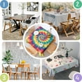 thumbnail image 4 of Colorful Tie Dye Spiral Pattern Square Tablecloth,Waterproof Square Table Cover,Wipeable Spillproof Washable Table Cover for Home Kitchen Party Decor 42"X42"(107x107cm), 4 of 6