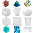 thumbnail image 1 of Silicone Resin Molds 5Pcs Resin Casting Molds Including Sphere, 1 of 8