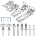 thumbnail image 3 of 12 Pcs Kit de Quincaillerie pour Porte Pliante en Acier Inoxydable Kit de Réparation pour Porte de Garde-Robe, 3 of 11