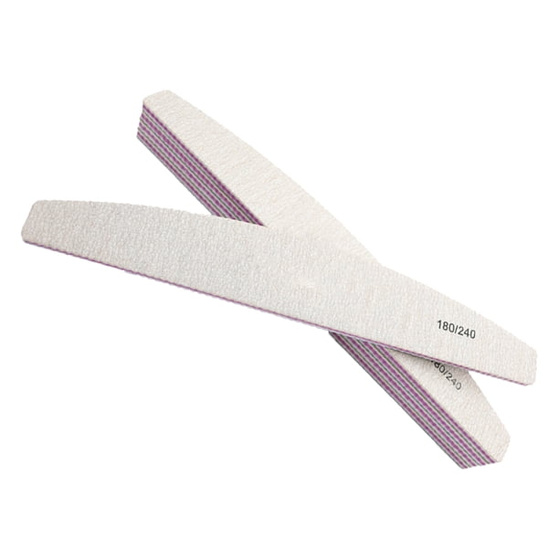 Seitruly Tira de lima de uñas en forma de media luna, herramientas de corte de uñas para salón de casa, bloque de ajuste de cuidado Personal, tiras de Juegos de manicura 180/240 Seitruly CE012210-03