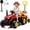 Red, variant on Joyracer 12V Ride on Toys, 2-in-1 Ride on Tractor with Detachable Trailer & Remote Control, Power Car Wheels w/ Shovel, Bluetooth, Music, LED Lights, Pink