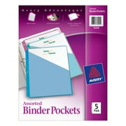Avery Binder Pocket Dividers, Three-Hole Punched, 5 Assorted Colors (75254)