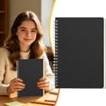 thumbnail image 2 of Meiix 1Pcs Notebook Spiral Journal, Thickened Paper Smooth Writing for Daily Note Taking (Black2), 2 of 9