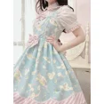 thumbnail image 4 of Sanrioed My Melody Cinnamoroll Kuromi vestido de princesa con estampado de estilo Lolita, bonito lazo de encaje para fiesta, Vestidos Kawaii con tirantes, 4 of 5