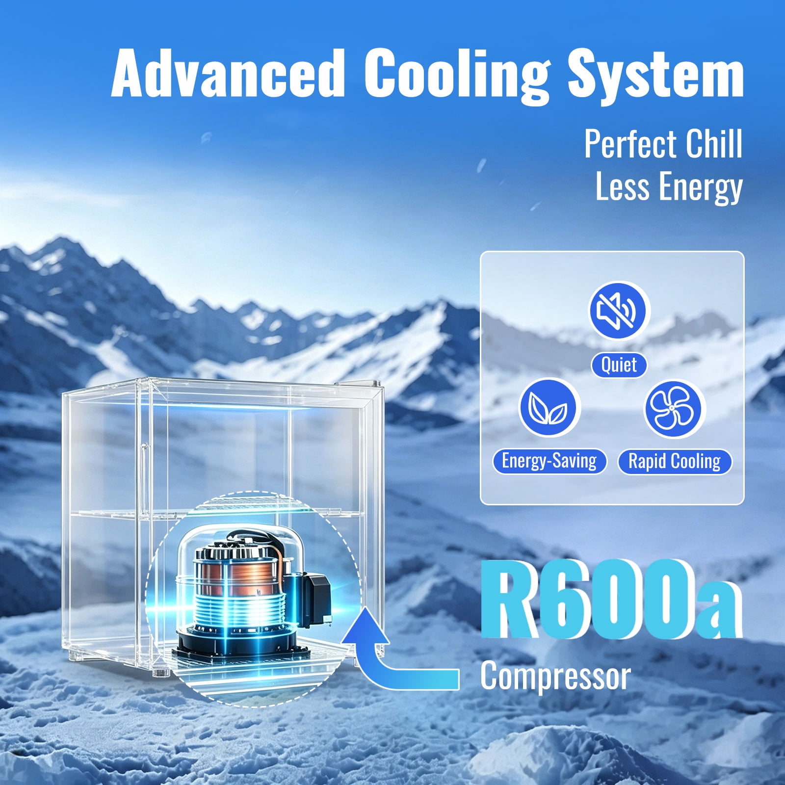 WANAI 58 Can Beverage Fridge & Cooler Small Mini Fridge Glass Door for Soda Beer or Wine for Home&Bar