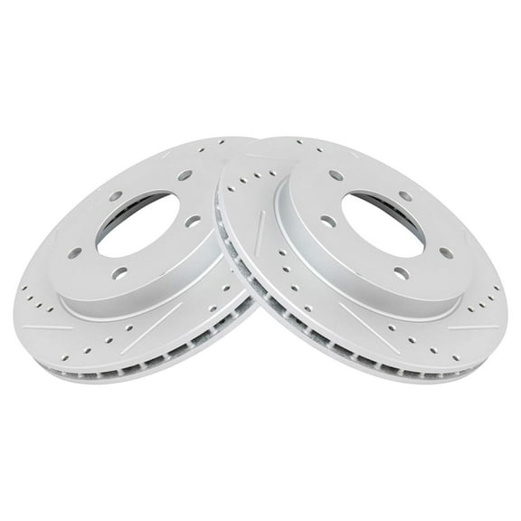 TRQ Front Performance Brake Rotors Set Premium G-Coated Fits Select 1997-2003 Ford F-150 2004 F-150 Heritage