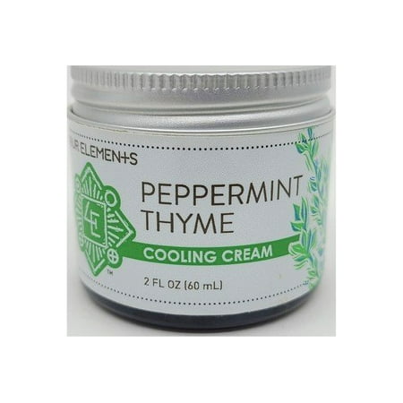 Four Elements Organic Herbals Peppermint Thyme Cooling Cream 2 oz Cream