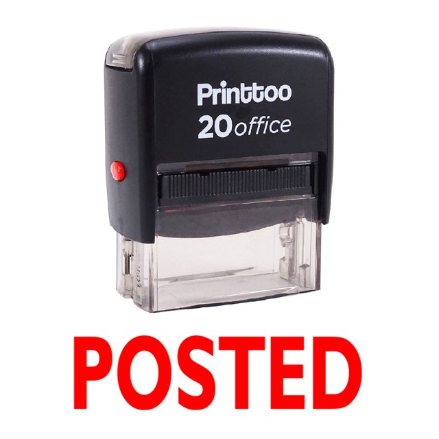 Printtoo Office Stationary POSTED Self Inking Rubber Stamp Stamp-Red