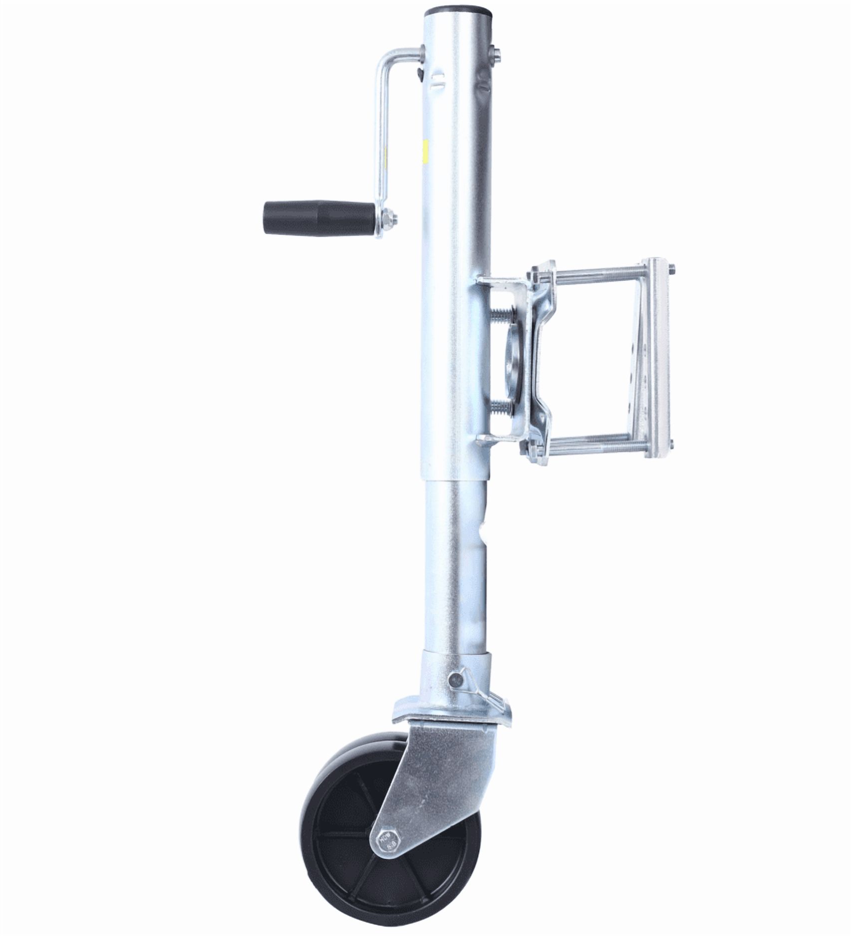 Bolt-On Trailer Jack 1500lb Capacity with PP Wheels & Handle 34.5in
