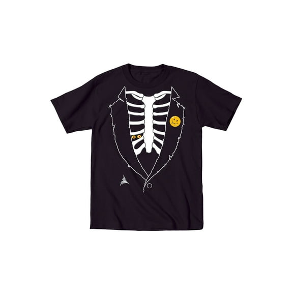 Instant Message - Halloween Skeleton Tuxedo, Toddler-TODDLER SHORT SLEEVE TEE-2T