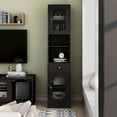thumbnail image 2 of Furniture of America Elm Multi-Storage Wood Tower Cabinet in Espresso, 2 of 5