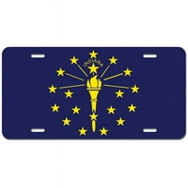 Indiana State Flag Novelty Metal Vanity License Tag Plate