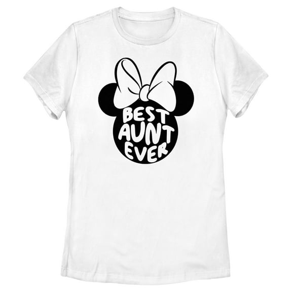 Women's Minnie Mouse Best Aunt Ever Ears Graphic T-Shirt