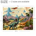 thumbnail image 2 of Dinosaur Polyester Right-Angle Floor Mat - Kitchen Rug for Home & Office Use - Durable & Easy to Clean Indoor Carpet Runner Mats, 2 of 6