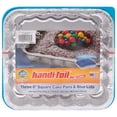 thumbnail image 2 of Handi-Foil Aluminum Square Cake Pans with Blue Lid, 8 x 8 inch, 3 Count, 2 of 2