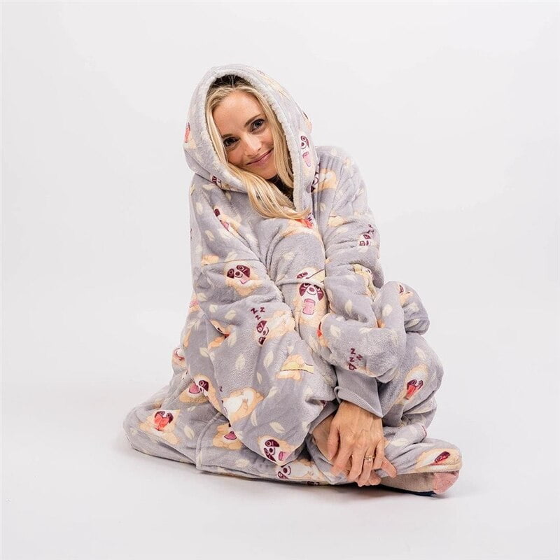 Big fluffy hoodie blanket hotsell
