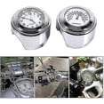 thumbnail image 2 of Waterproof Motorcycle Handlebar Clock with Digital Thermometer, 7/8" Mount White, 2 of 3