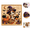 D#085, variant on Spooky Cute Halloween Ghost Pearl Art DIY Kit, 3D diamond art kits for adults beginner, Lantern Witch Cat Art, Premium Sparkling Pearls, Farm Halloween Decor Meaningful Craft Gifts A