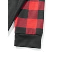 thumbnail image 6 of Family Matching Christmas Pajamas, Elk Letter Print Long-Sleeved O-Neck Tops + Plaid Pattern Trousers, 6 of 10
