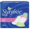 Stayfree Maxi Pads Super, 48ct