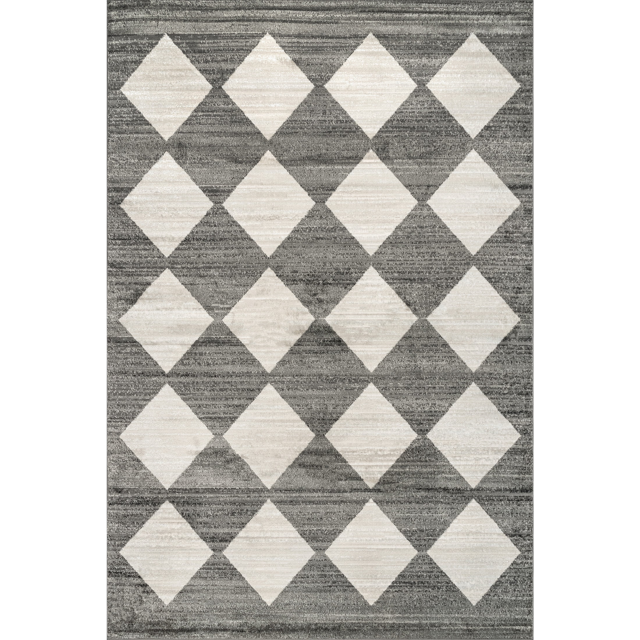 nuLOOM Gianna Contemporary Geometric Checker Tile Area Rug, 4' 3" x 6' 3", Gianna Grey