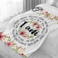 thumbnail image 5 of Yibo Prayer Blanket with Scripture Bible Verse Be Strong and Courageous Joshua Religious Gift for Women Men Christian Spiritual Healing Blanket Home Bed Couch Teen Size Flower, 5 of 7