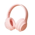 thumbnail image 1 of Auriculares inalámbricos para juegos con Bluetooth, multifunción, estéreo de alta fidelidad, cancelación de ruido, graves potentes, auriculares Bluetooth, color rosa melocotón, 1 of 5