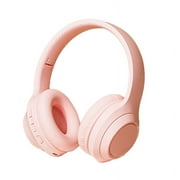 Bluetooth Wireless Gaming Headset Multifunction HiFi Stereo Noise Cancelling Strong Bass Bluetooth Headphones Peach Pink