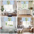 thumbnail image 6 of Lemon Wreath Valances for Windows, Rod Pocket Kitchen Valance Curtains - Soft & Washable Small Window Treatment for Living Room, Bathroom, Summer Fruit Blue Stripes 42x12inch, 1 Panel, 6 of 9